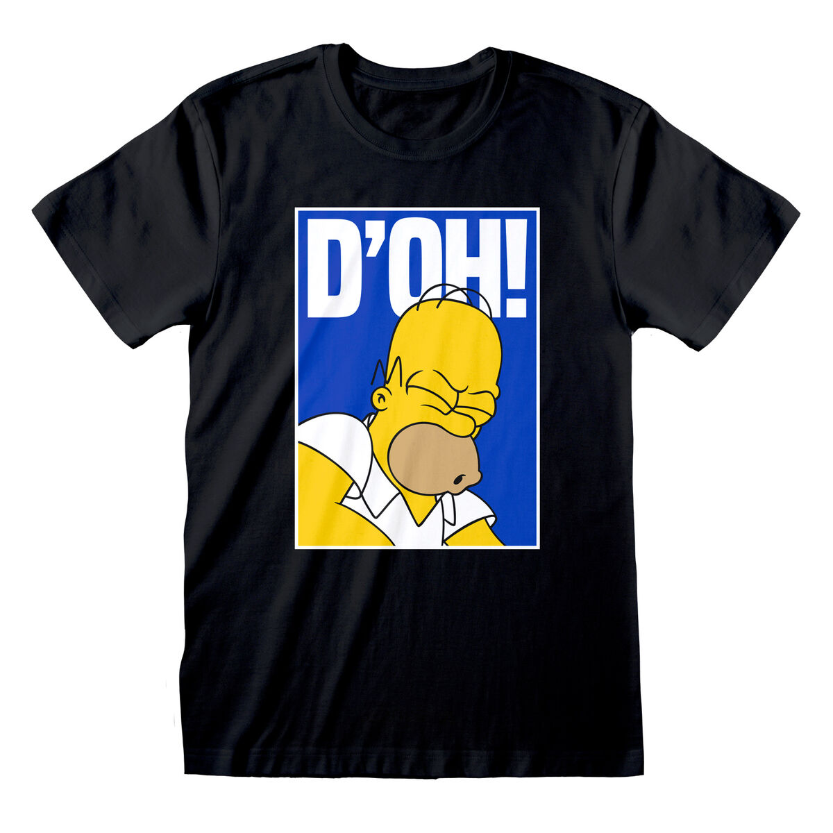 Unisex Μπλούζα με Κοντό Μανίκι The Simpsons Doh Μαύρο