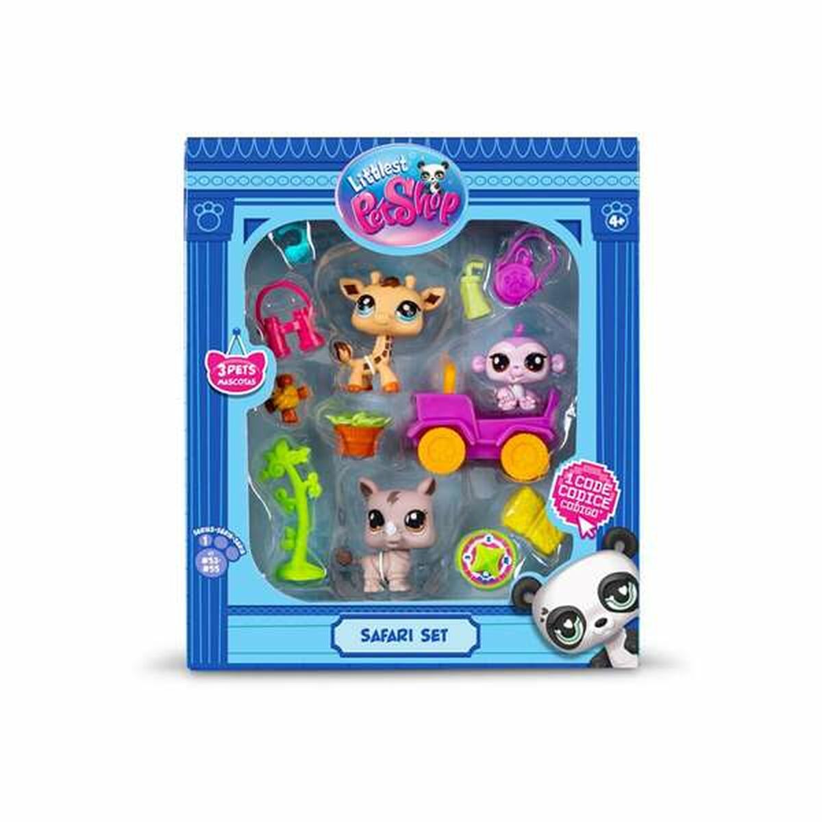 Playset Bandai Littlest Pet Shop SAFARI 8 Τεμάχια