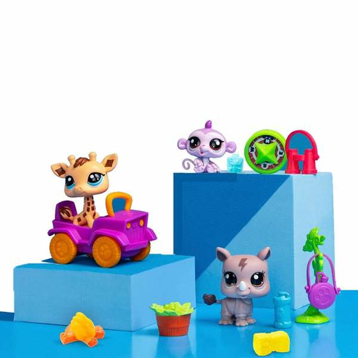 Playset Bandai Littlest Pet Shop SAFARI 8 Τεμάχια