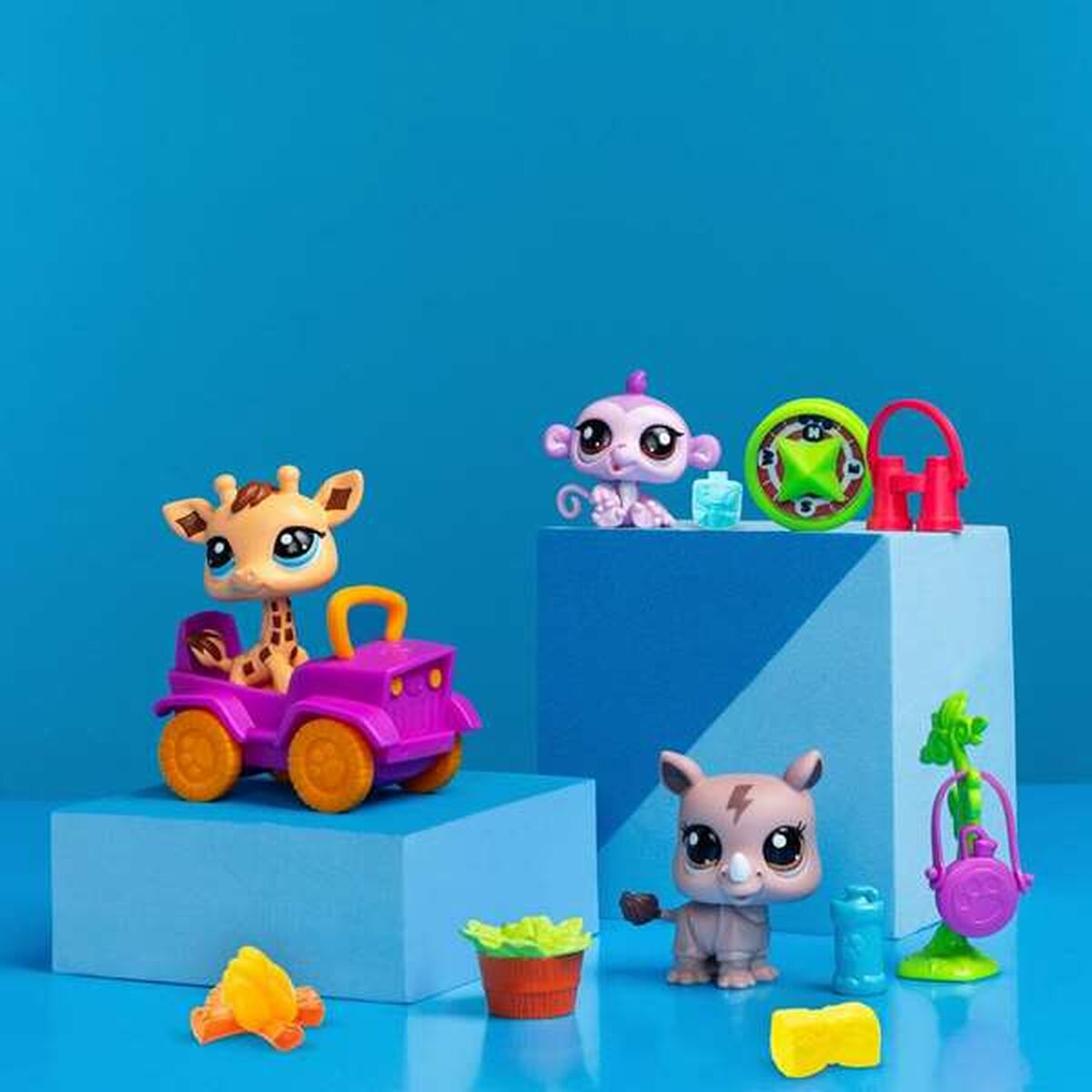 Playset Bandai Littlest Pet Shop SAFARI 8 Τεμάχια