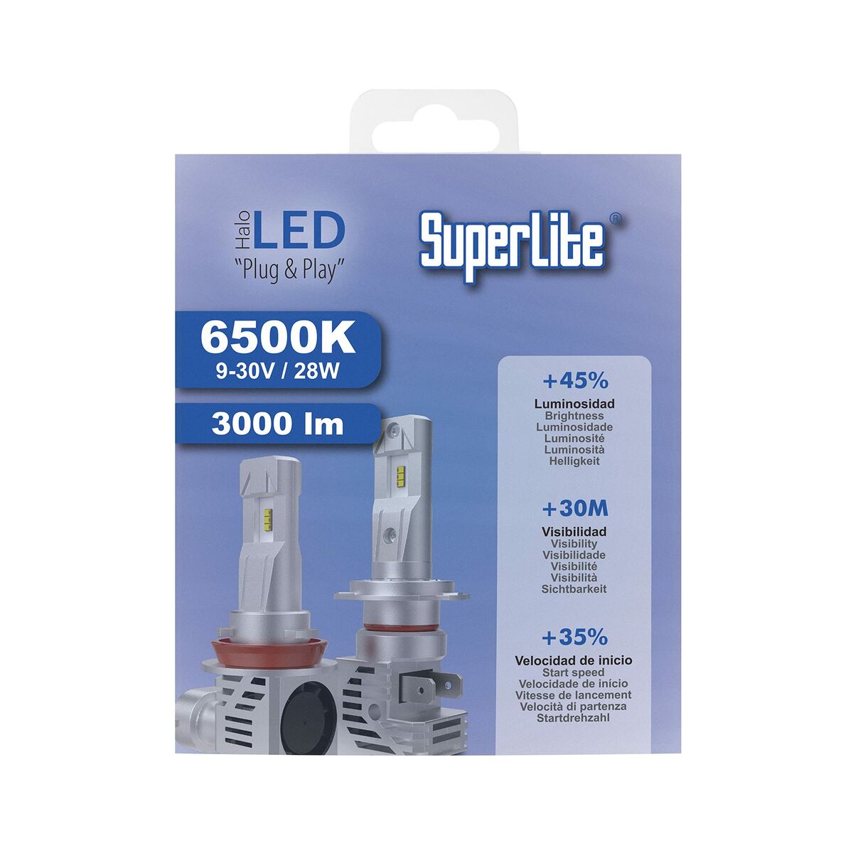 Αλογόνου LED κιτ μετατροπής Superlite BOM12313 H15 28 W 6500 K LED