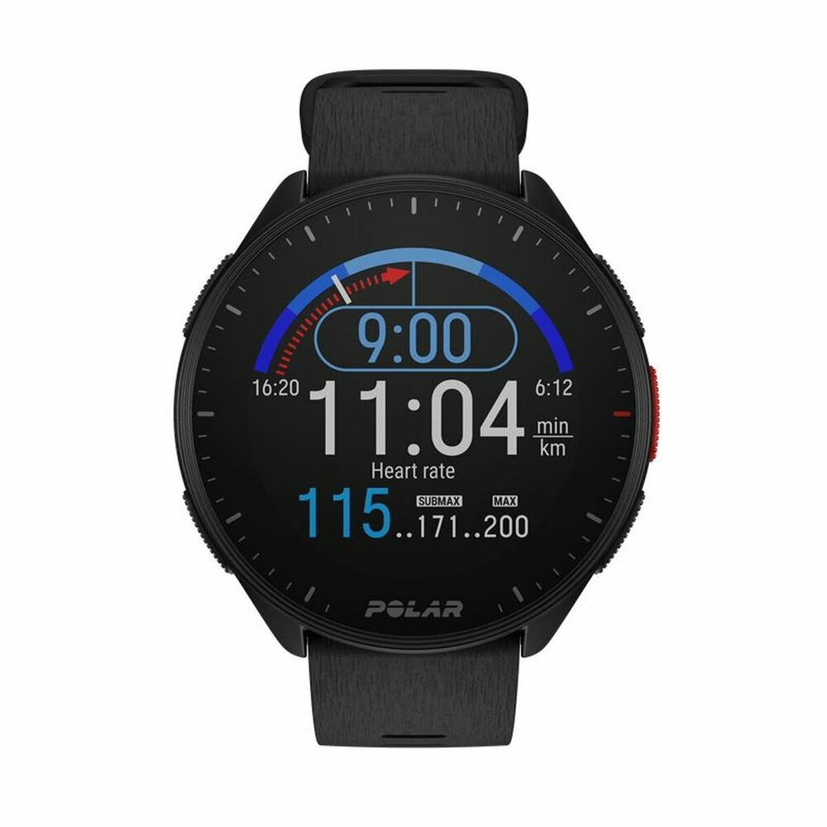 Smart Watch με Βηματόμετρο Polar Μαύρο 1,2