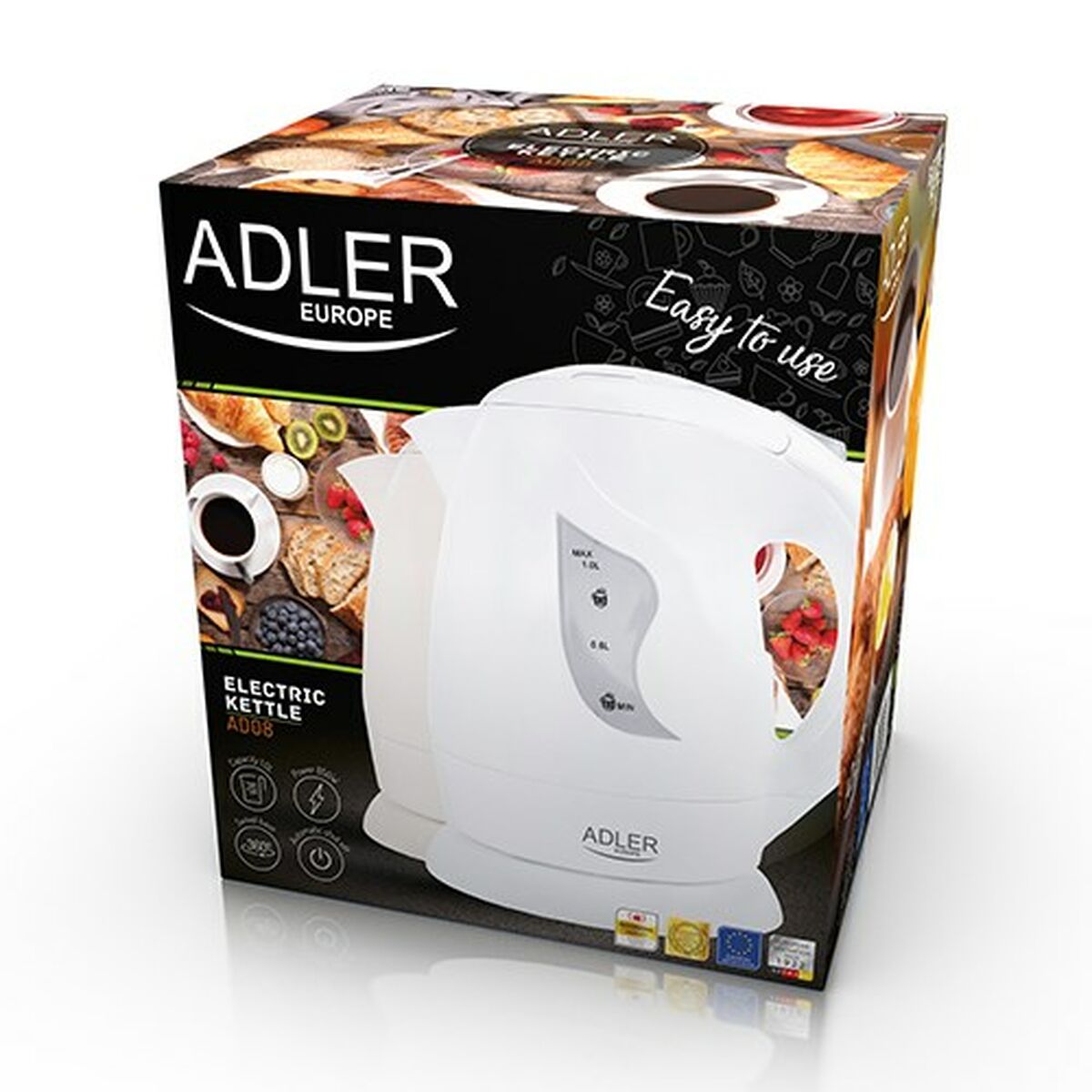 Βραστήρας Adler AD 08b Μπεζ Πλαστική ύλη 850 W 1 L