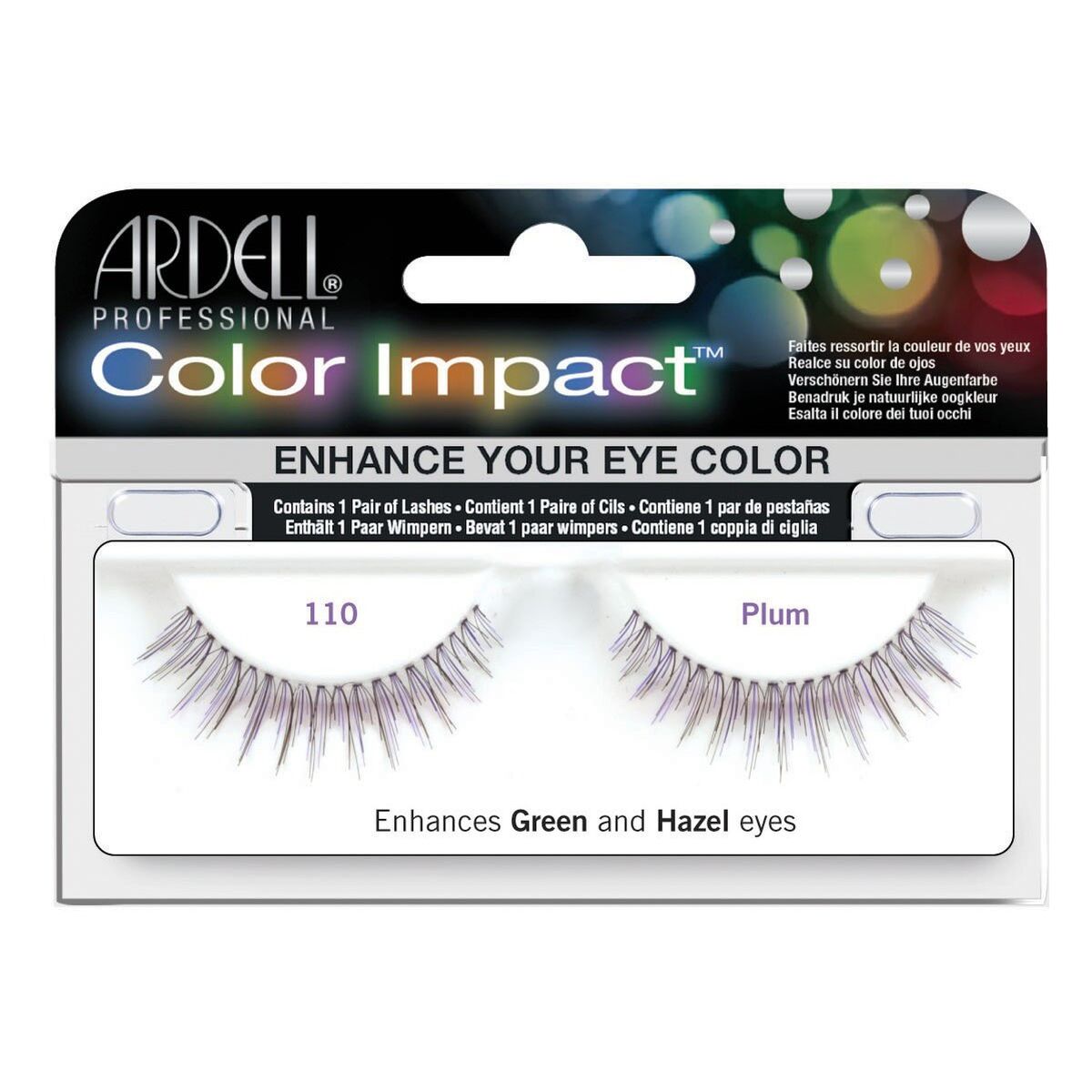 False Set Βλεφαρίδων Ardell Color Impact Nº 110 Plum