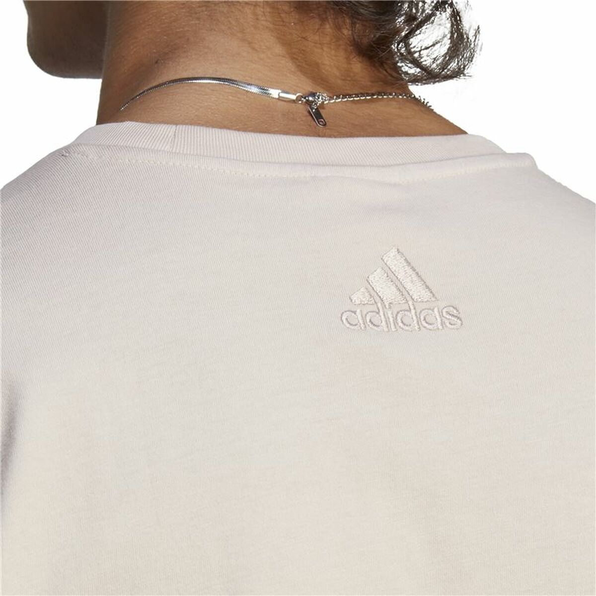 Ανδρική Μπλούζα με Κοντό Μανίκι Adidas Essentials Μπεζ