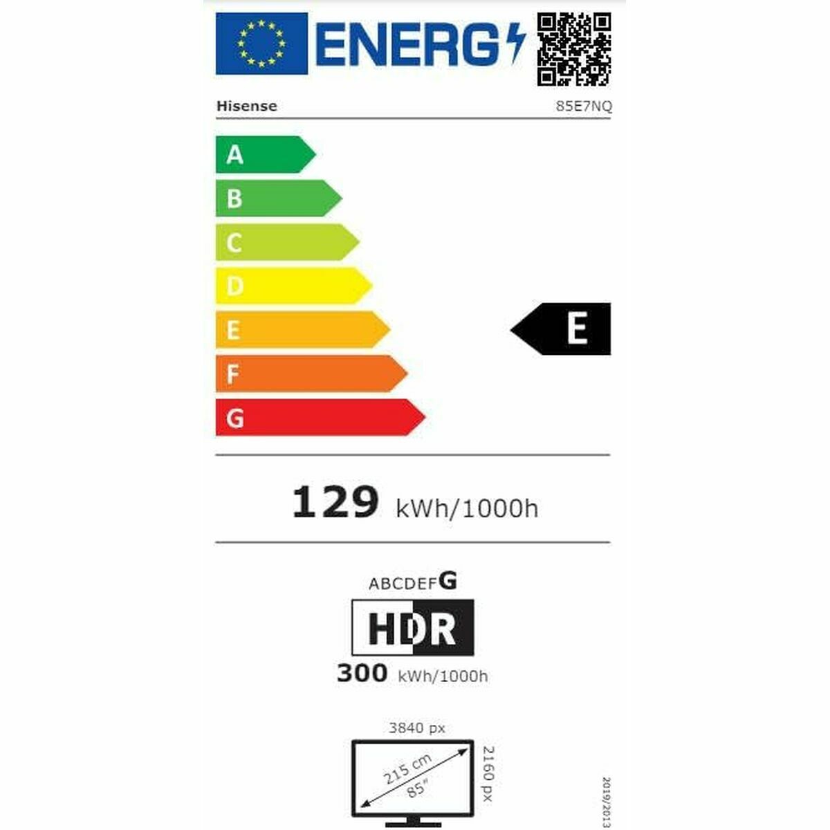 Smart TV Hisense 85E7NQ 4K Ultra HD 85