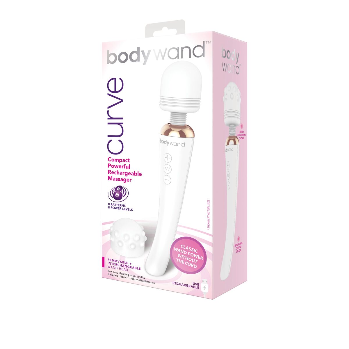 PalmPower-Επαναφόρτιση Ραβδιού για Μασάζ Curve Bodywand Bodywand Curve Λευκό