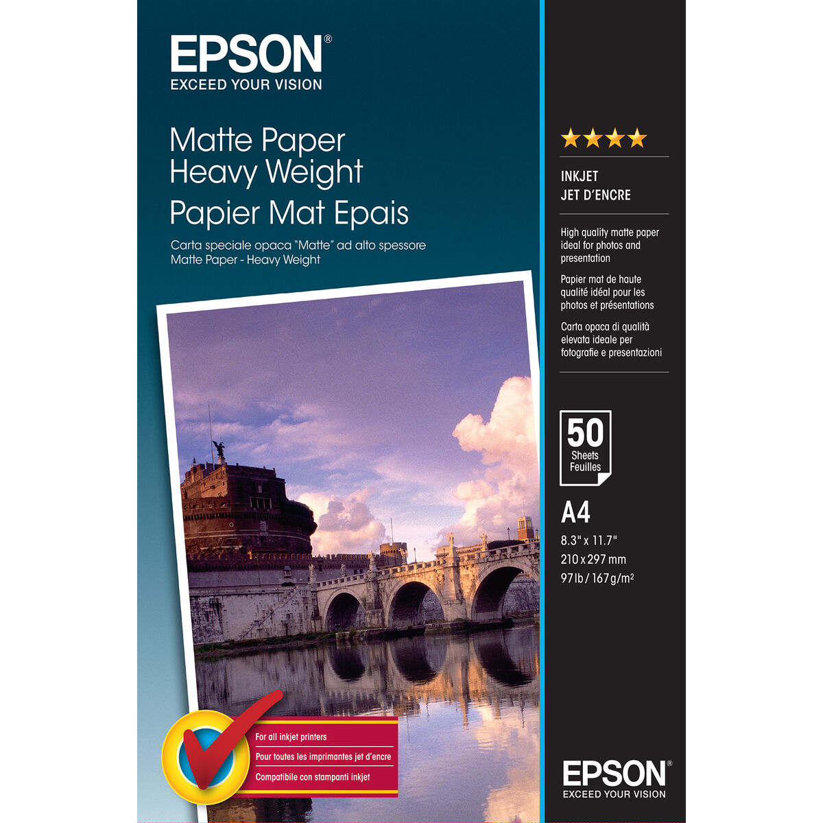 Ματ Φωτογραφικό Χαρτί Epson 2357105 A4 50 Φύλλα (1 μονάδα)