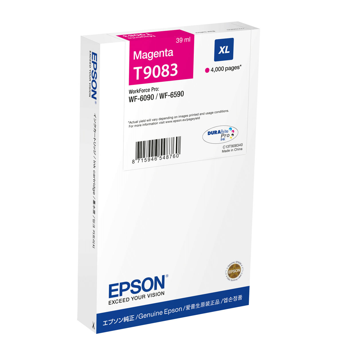 Ανδρική Μπλούζα με Κοντό Μανίκι Epson C13T90834N Κόκκινο Mατζέντα