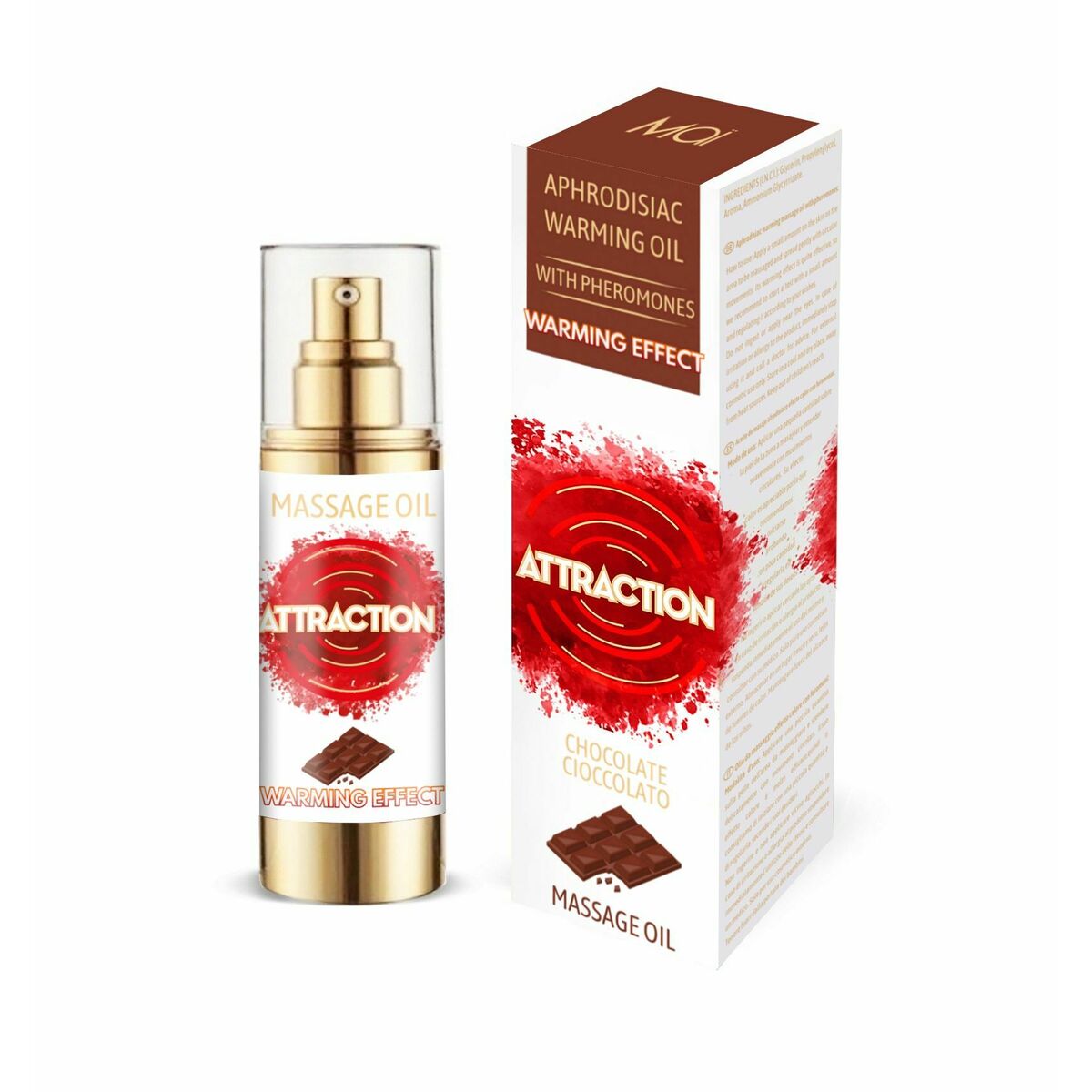 Ερωτικό Λάδι για Μασάζ Attraction Chocolate 30 ml